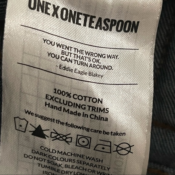 One Teaspoon shorts bandit blue jean cutoff - Picture 6 of 6